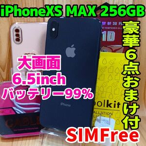 SIMフリー 本体 iPhone XS Max 256 GB 159D グレイ 電池良好