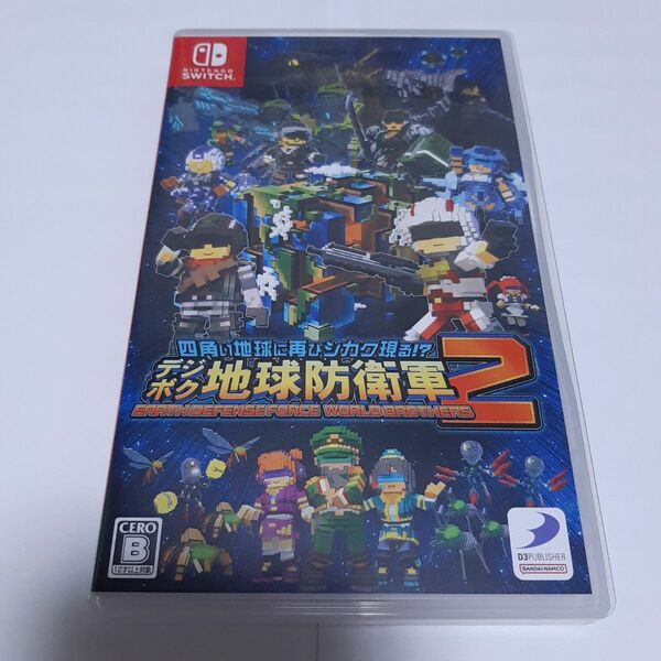 Switch 四角い地球に再びシカク現る デジボク地球防衛軍2 　~中古品&送料無料~