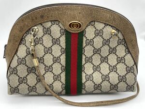  Old Gucci GUCCI Sherry line PVC GG pattern shoulder bag pochette 