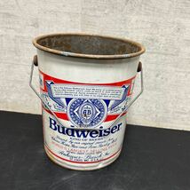 バドワイザー スツール缶 バケツ Budweiser レトロ ビンテージ コレクション品 レトロ雑貨 ビンテージ雑貨_画像3