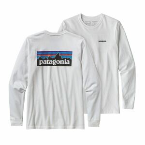 patagonia ロンT LONG-SLEEVED P-6 LOGO RESPONSIBILI-TEE 38518 ロングスリーブ　レスポンシビリティ　Tシャツ　長袖　ホワイト S