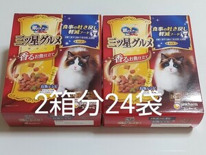 ユニチャーム 銀のスプーン 三ツ星グルメ 香るお魚仕立て 2箱分24袋 キャットフード 猫