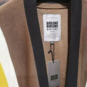 今節☆最高級8万◆ポルトガル製※イタリア・ミラノ発*BOLINI/ボリニ*プレミアムライン・高品質ウール ジャンパー/カーディガン46/M茶色の画像2