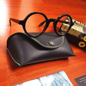 名作モデル☆新品☆ MOSCOT ZOLMAN ゾルマン 丸い眼鏡 メガネフレーム ブラック・ セレブ愛用モデル・黒の画像10