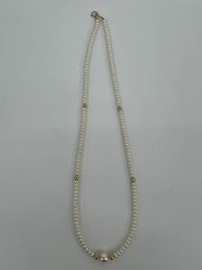 K18 本真珠ネックレス　真珠 淡水 ベビー パール 全長約45㎝　重量約11.6g GST051805 