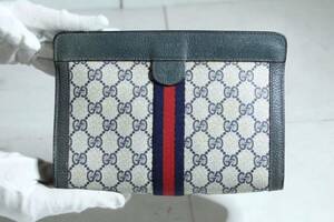 41.GUCCI グッチ シェリーライン GGスプリーム セカンドバッグ クラッチバック GG柄 オールドグッチ ヴィンテージ レディースバッグ 