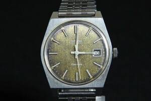 35. un- operation goods OMEGA Omega Genevejune-b Date self-winding watch wristwatch Gold face men's hand winding men's wristwatch 
