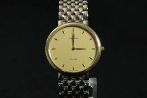 64.OMEGA デビル クォーツ腕時計 アナログ ゴールド DEVILLE アンティーク メンズ腕時計 ビンテージ時計 腕時計 