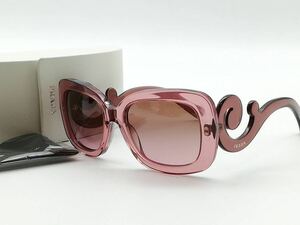 美品 PRADA プラダ サングラス バロックフレーム ピンク系 SPR27O ケース付き アイウェア 送料無料