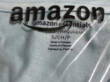 未開封 未使用 タグ付 amazon essentials 4着 Tシャツ M 〜 L 相当 半袖 シャツ アマゾン プライベートブランド PB ブラック ネイビー 水色_画像6