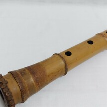 尺八 和楽器 在銘 秋月 竹製 全長55cm _画像4