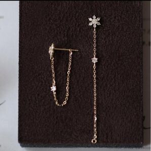 K14GP サンフラワー・タッセルピアス S925 ゴールド