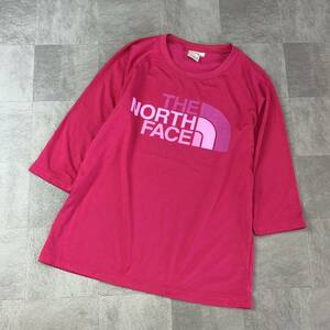 THE NORTH FACE ザノースフェイス カラフルロゴTシャツ　カットソー　アウトドアウェア　ピンク　NTW31311 レディースサイズL