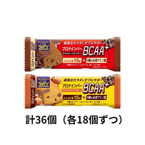 brubon protein bar BCAA+ 2 kind set ( chocolate & caramel ) total 36 piece 