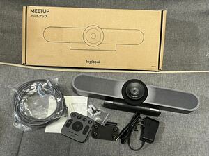 Logicool ロジクール スピーカー カメラ MEETUP オーディオ機器 音楽 ブラック 黒　ウェブカメラ マイク 会議室用