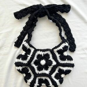 ハンドメイド バッグ ハンドバッグ 編み物 毛糸