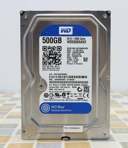 ∨ 中古【 500GB 】｜SATA 内蔵型 3.5インチ ハードディスク｜Western Digital WD5000AAKX ｜フォーマット済 HDD ■N8380