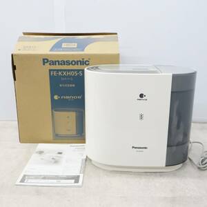 ▲ ｜気化式加湿機 加湿 ナノイー｜Panasonic パナソニック FE-KXH05-S タンク容量4.2L 木造和室8畳 プレハブ洋室13畳｜ 元箱 USED■O9238