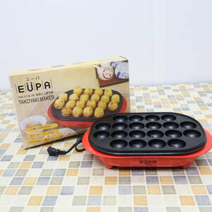 ◆ たこ焼きパーティ!｜電気 たこ焼き器｜EUPA ユーパー TSK-2136 TAKOYAKI MAKER｜直径4cm たこ焼き 一度に20個焼ける ■O6240