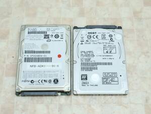 ∠250GB 2枚セット｜ HDD SATA｜HGST FUJITHU TT5SAE250 MHZ2250BH G2 ｜内臓 ハードディスク ■N6300