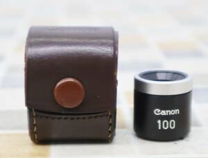 ∽カメラ機器 レア 希少｜100mm 外付けビューファインダー｜キヤノン CANON 100｜望遠レンズ ケース付 カメラ用品■O0813