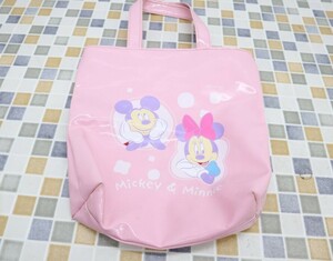 ∵ ディズニー　レトロ｜ミッキー＆ミニー ビニールバッグ｜ チャック付き｜レトロ Disney ■N7325