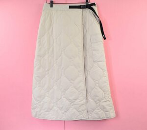 1265-24F0354★THE NORTH FACE ザ ノースフェイス 新品★キルティングスカート 75（L）ベージュ WomenS CAMPER V SKIRT SAND_SHELL