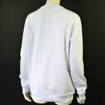 1265-24F0250★MSGM エムエスジーエム★ロゴ入りトレーナー 白ホワイト XS オーバーサイズ 男女兼用_画像5