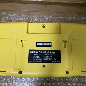 SEGA セガ GG ゲームギア GAME GEAR 本体 HGG-3210 イエロー 美品の画像5