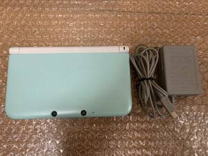  Nintendo 3DS LL body mint × white original AC adaptor Star fox 64 3D Super Mario Brothers Deluxe Pokemon attaching 