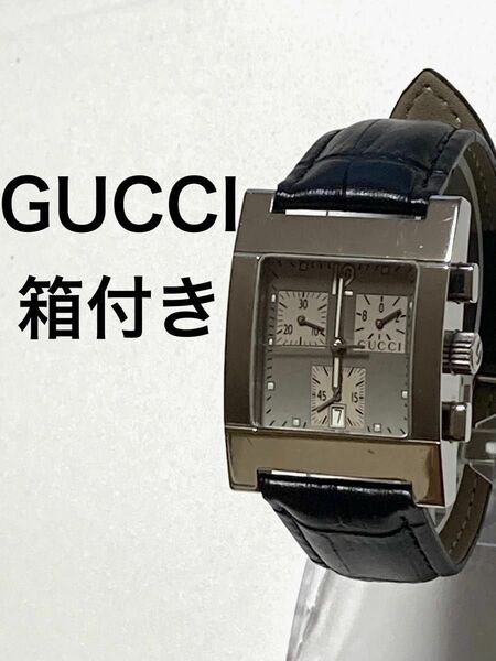 美品！　GUCCI グッチ　クロノグラフ　純正dバックル メンズ腕時計