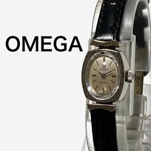 極美品！　OMEGA オメガ　カットガラス　手巻き　ベルト新品　レディース腕時計