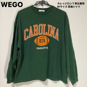 WEGO カレッジロンT 男女兼用 Mサイズ 長袖シャツ カジュアル ロンT 長袖 古着