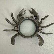アンティーク調　ヴィンテージ風　カニの置物　真鍮　虫メガネ　ペーパーウェイト FQ1482_画像4