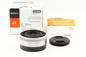 極上品◆SONY ソニー E 16mm F2.8 SEL16F28◆広角レンズ/A4476