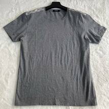 【美品】超希少XL BURBERRY BLACK LABEL バーバリーブラックレーベル 半袖 Tシャツ カットソー ノバチェック 肩チェック グレー サイズ4_画像2