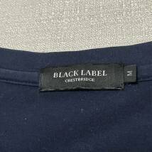 BLACK LABEL CRESTBRIDGE ブラックレーベルクレストブリッジ チェック 半袖 Tシャツ カットソー ロゴ ブランド レザープレート ネイビー M_画像8