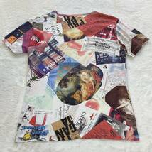 【美品】Vivienne Westwood MAN ヴィヴィアンウエストウッド 半袖 Tシャツ ロゴ オーブ刺繍 コットン 総柄 アート 絵画 サイズ46 M相当_画像2
