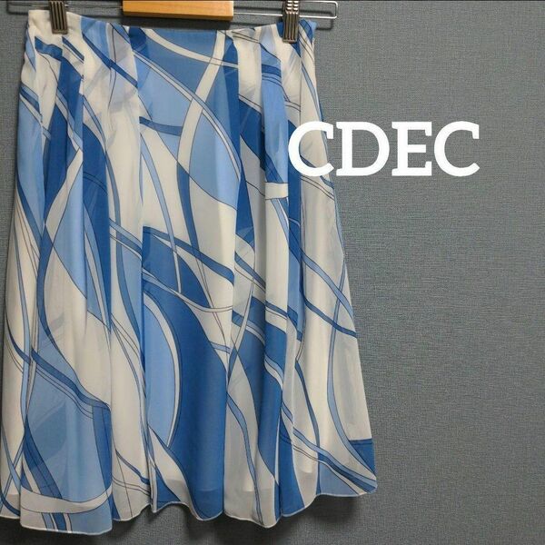 【CDEC】クードシャンス　柄　スカート　フレアスカート　大人可愛い　キレイめ