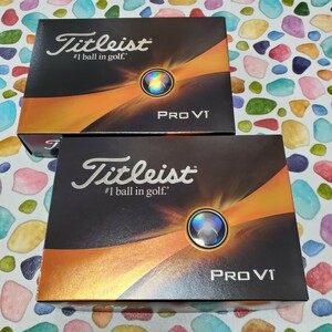 【2ダース】【未使用品】タイトリスト PRO V1 ゴルフボール カラーホワイト Titleist プロV1