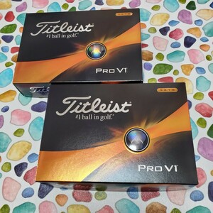 【2ダース】【未使用品】タイトリスト PRO V1 ゴルフボール カラーホワイト Titleist プロV1 