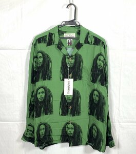 WACKO MARIA ワコマリア Bob Marley Hawaiian Shirt メンズシャツ サイズ: M color：緑 グリーン 系 ☆良品☆[663-0522-S4]