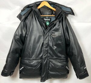 Supreme シュプリーム Leather 700 fill down parka サイズ:L GORE-TEX Sheep Leather 羊革 レザー 700 フィル ダウン ☆良品☆[661-7O1]