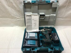 動作品 makita マキタ 充電式インパクトレンチ TW300D ケース/バッテリー1個/チャージャー付属 電動工具【現状品】[555-0502-G35]