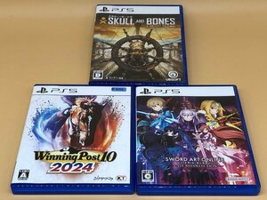 PS5 3本まとめ ウイニングポスト10 2024/ソードアートオンライン ラストリコレクション/スカル アンド ボーンズ ☆良品☆ [25-0523-7T3]