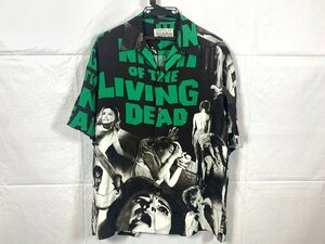 WACKO MARIA × NIGHT OF THE LIVING DEAD コラボ ハワイアンシャツ ワコマリア サイズ: M color：緑 グリーン ☆良品☆[663-0524-S5]