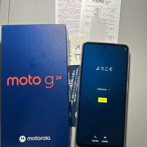 ■美品・未使用■通電のみ SIMフリーmotorola moto g24（マットチャコール） 8GB/128GB