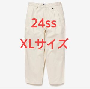 24ss descendant DC-3 ORGANIC COTTON TWILL TROUSERS 定価以下　白 XLサイズ