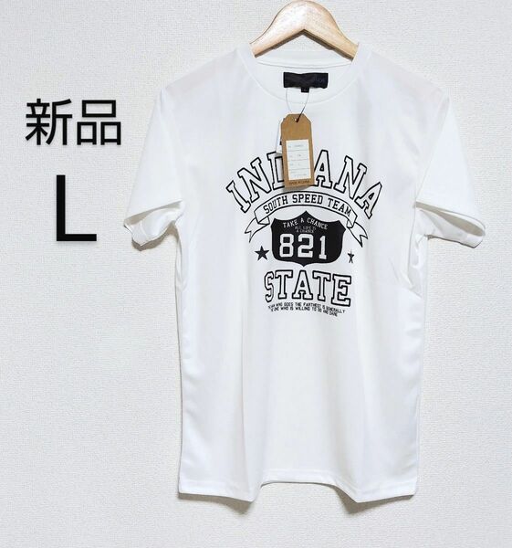 【新品】ARCADE 吸水速乾 ドライメッシュ ロゴプリントTシャツ Lサイズ