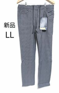 【新品】SAFARI ROOKIE 接触冷感 強ストレッチパンツ グレンチェック LLサイズ